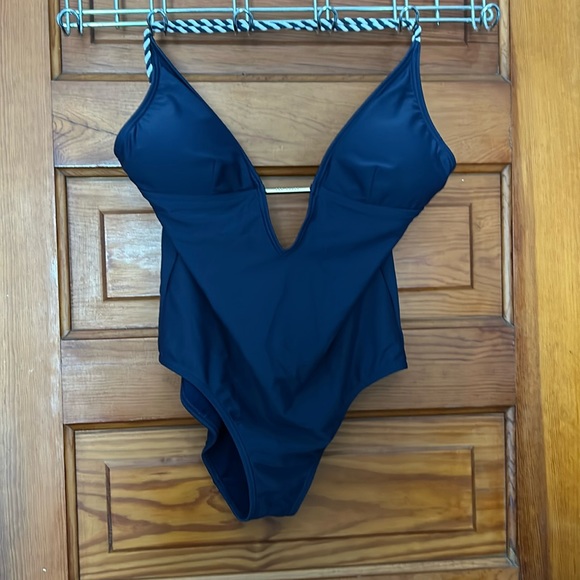 Ted Baker Nolah Navy Blue Rope Tie Swimsuit - EUC - Picture 2 of 10